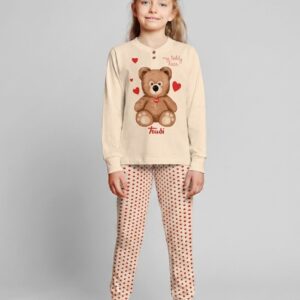 Pigiama lungo bambina Trudi SABOR in cotone