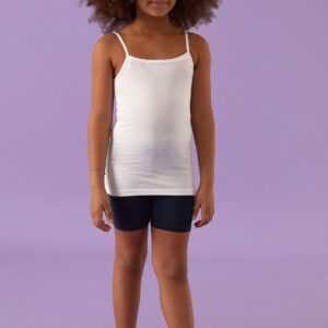 Canotta Bambina Spalla Stretta in Cotone Elasticizzato