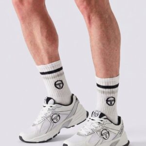 Calze Tennis Uomo Sergio Tacchini in Spugna di Cotone Bianco 3 Pack