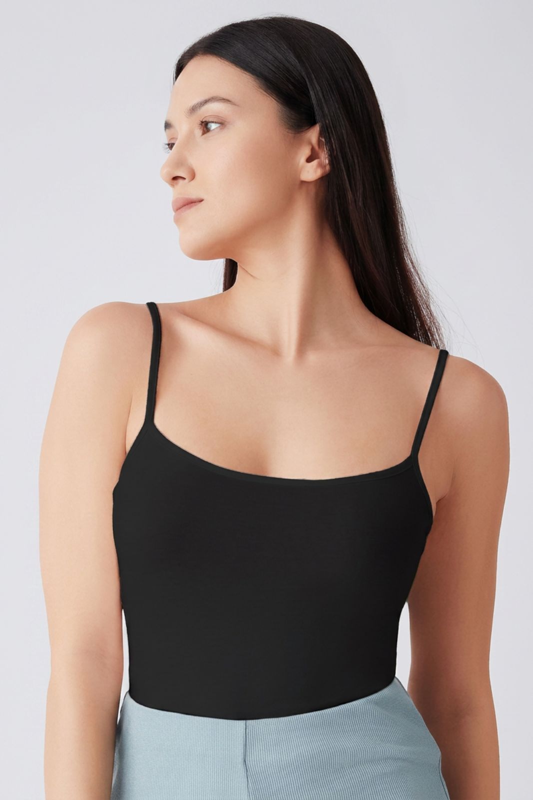 Top Donna Bielastico Spalline Sottili Basic Cotonella utilizzabile anche come sottogiacca