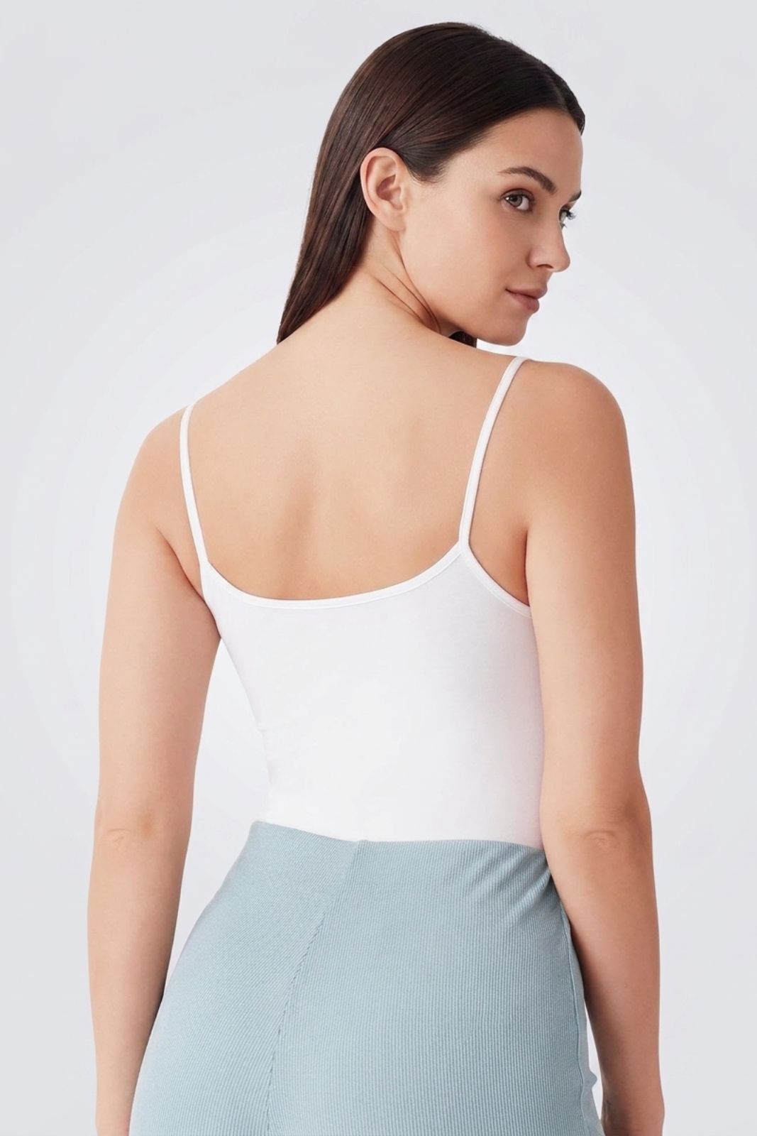 Vestibilità della Top Donna Bielastico Spalline Sottili Basic Cotonella