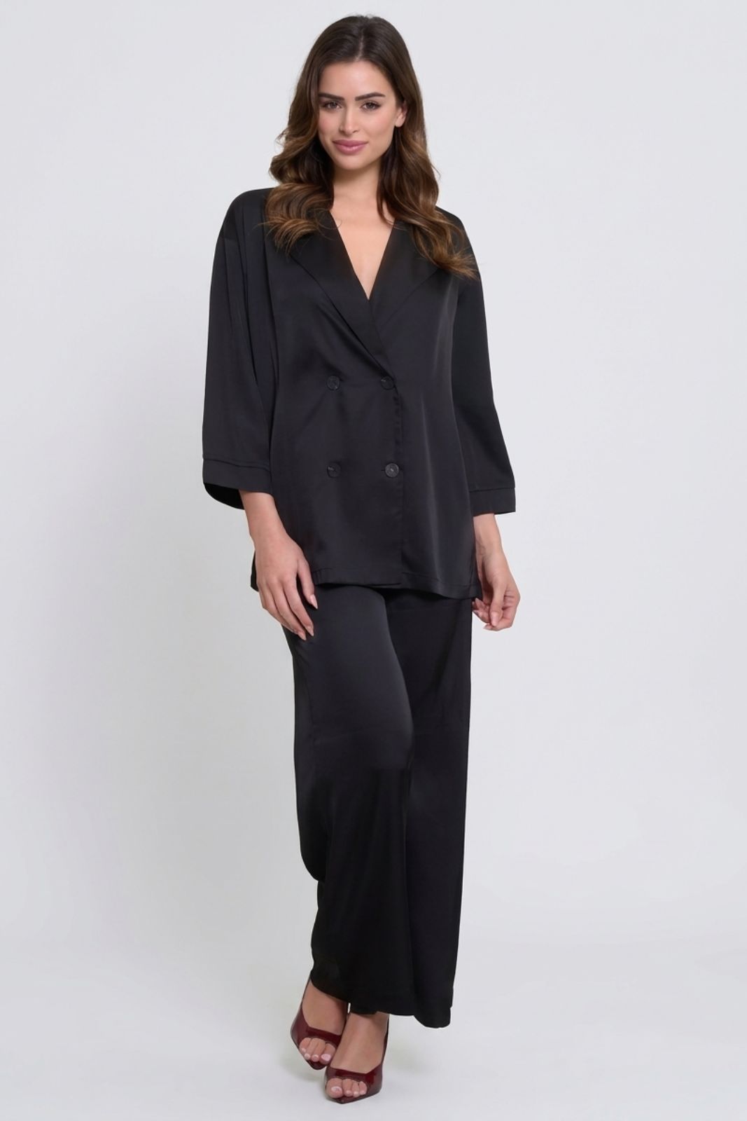 Loveandbra Completo Cool Blazer Over e Pantalone in Satin